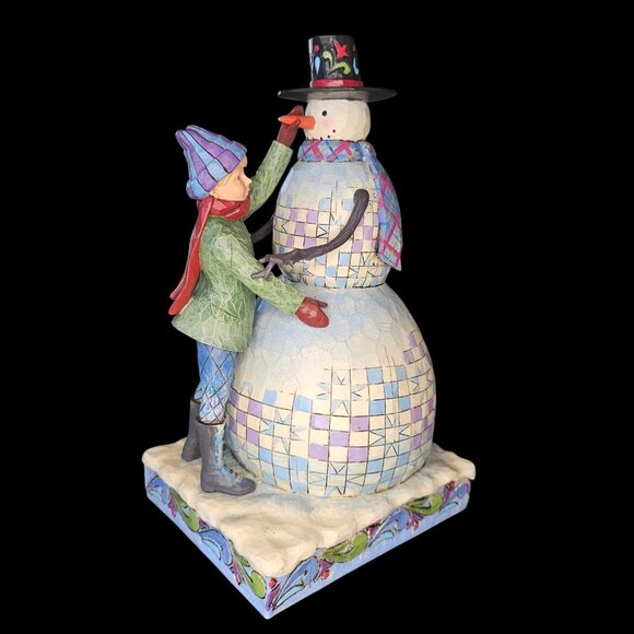 Jim Shore Heartwood Creek Frosty Friends Boy Snowman Figurine Winter Decor 2006 - Picture 1 of 11